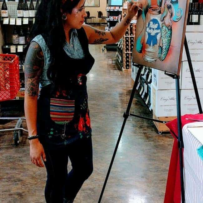 PBR Art Live Painting Events | Alexa at Total Wine in Raleigh, NC | Imagine Circus