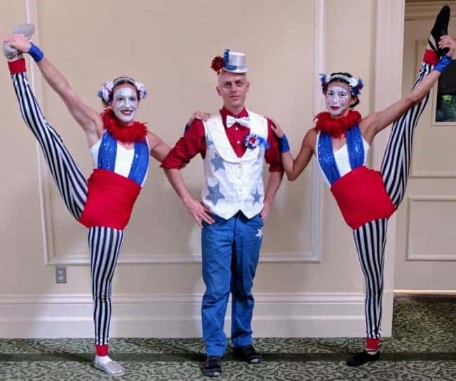 Juggler Adam with Acrobats Katie & Kaci on July 4 | Raleigh North Ridge Country Club | Imagine Circus