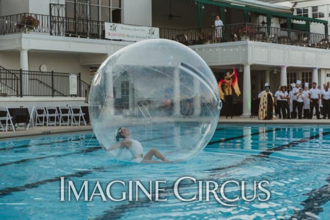 Brittany, Water Ball Performer, Acrobat, Imagine Circus, Meyers Park