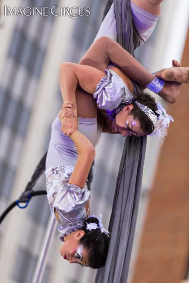 Elements Show, Air, Kaci & Liz, Aerial Silks Duo, Partner Silks, SPARKcon, Imagine Circus, Photo by Mark Thomas