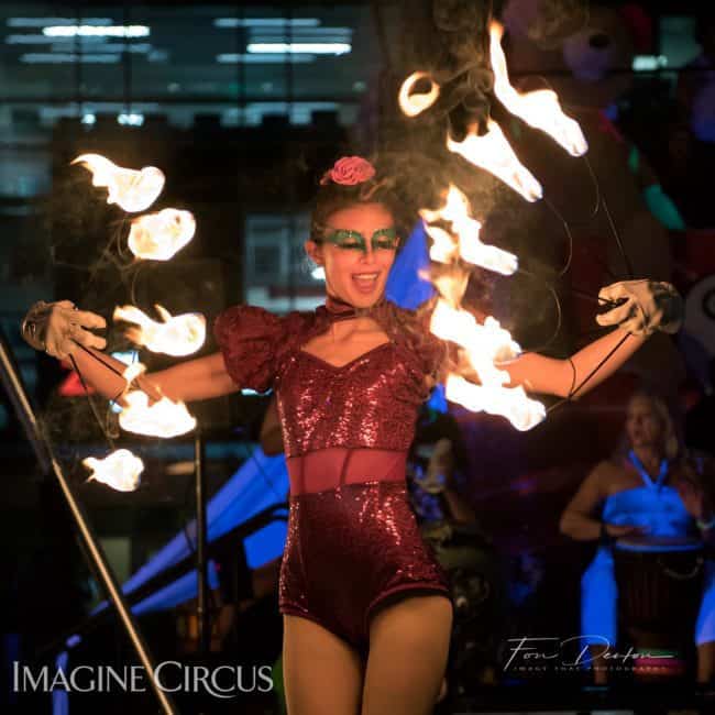 Kaci, Fire Fans, SPARKcon, Imagine Circus, Photo by Fon Denton, Image That Photography