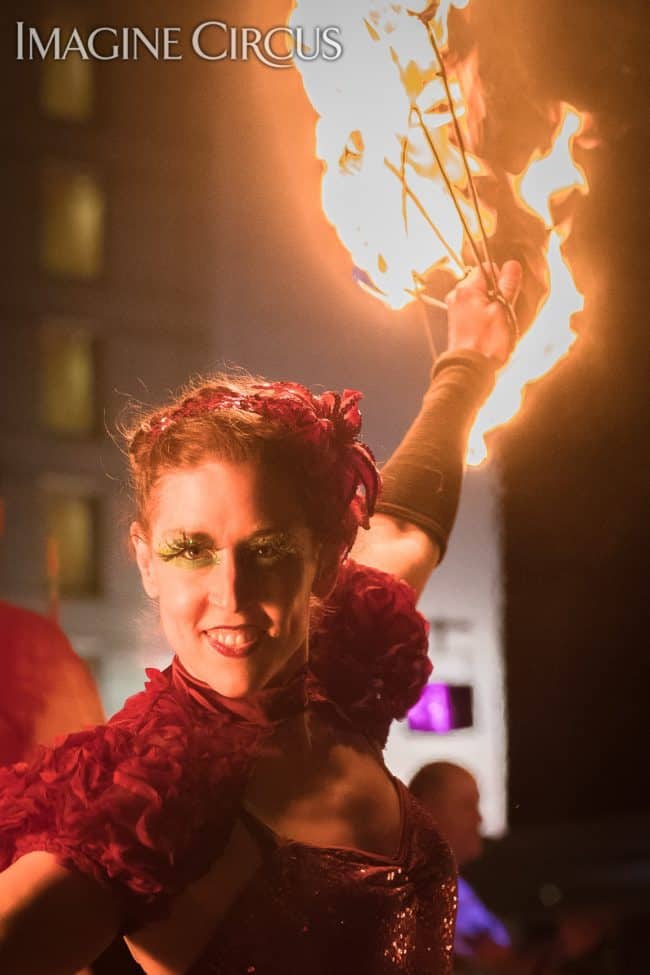 Liz, Fire Fans, SPARKcon, Imagine Circus, Photo by Slater Mapp