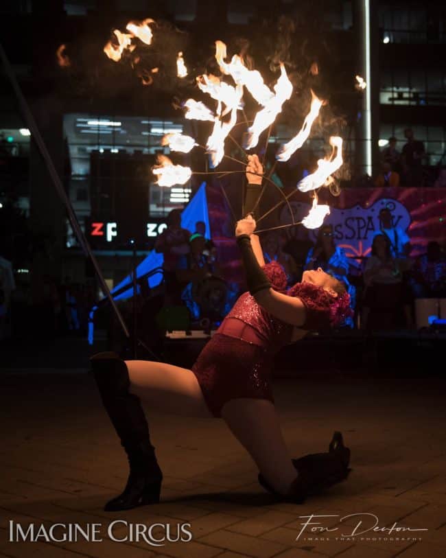 Liz, Fire Fans, SPARKcon, Imagine Circus, Photo by Fon Denton, Image That Photography