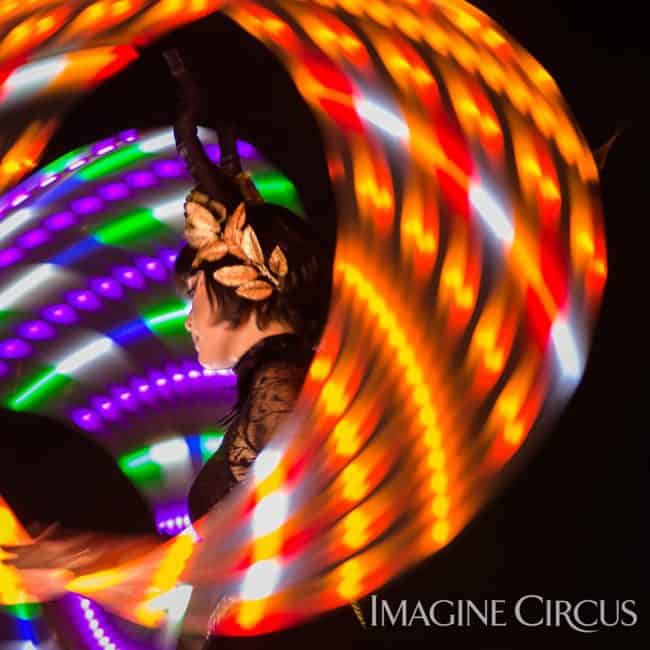 Mindy, LED Hoop, Imagine Circus, Mulino, Photo by Slater Mapp