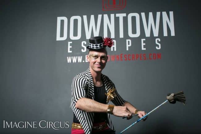 Juggler, Grand Opening Entertainment, Performer, Adam, Downtown Escapes, Goldsboro, NC, Imagine Circus