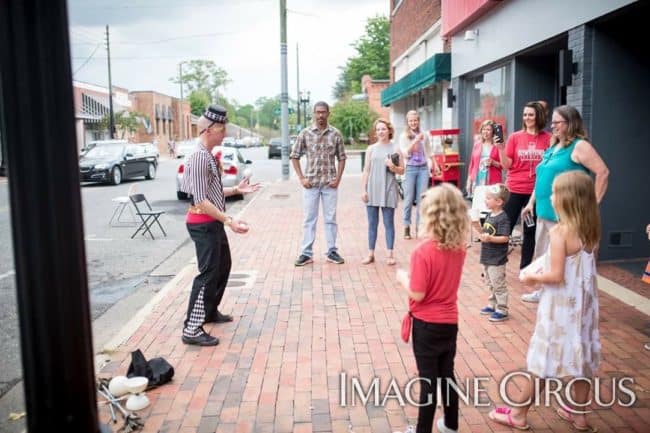 Juggler, Grand Opening Entertainment, Performer, Adam, Downtown Escapes, Goldsboro, NC, Imagine Circus