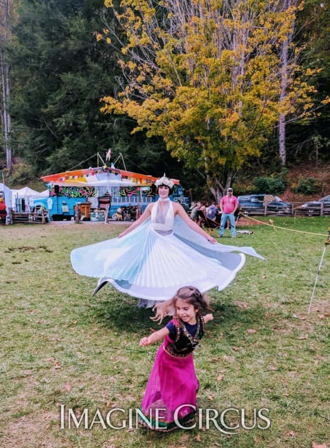 Winged Fairy, Dancer, Spinning Skirt, Performer, Mindy, Imagine Circus, LEAF Festival, Black Mountain, NC