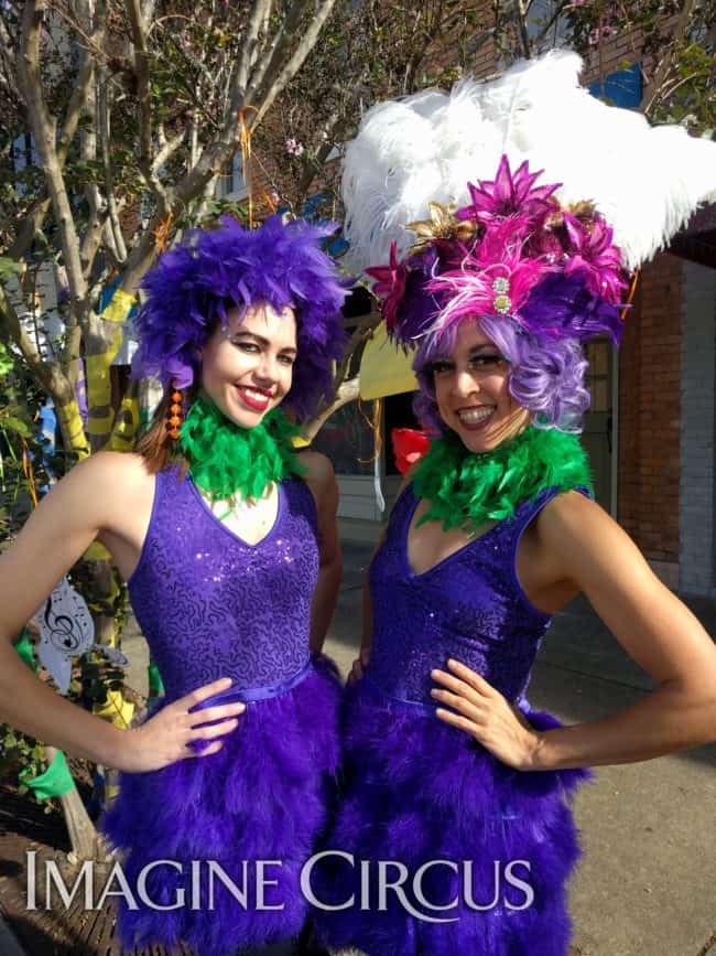 Stilt Walkers, Parade Performers, Mardi Gras, Brittney, Liz, Imagine Circus