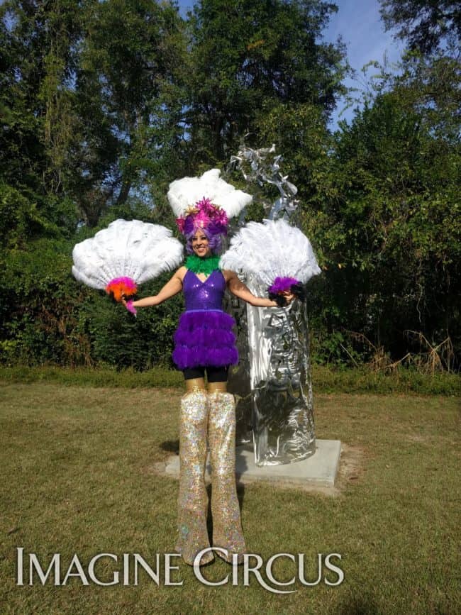 Stilt Walkers, Parade Performers, Mardi Gras, Liz, Imagine Circus, Photo by Davide Majeau