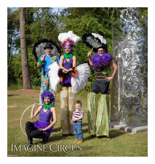 Stilt Walkers, Parade Performers, Mardi Gras, Adam, Jeff Brittney, Liz, Imagine Circus, Photo by Davide Majeau