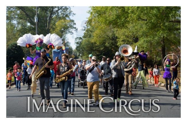 Stilt Walkers, Parade Performers, Mardi Gras, Adam, Jeff Brittney, Liz, Imagine Circus, Photo by Davide Majeau