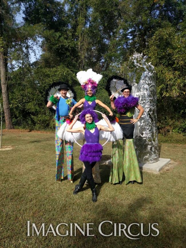 Stilt Walkers, Parade Performers, Mardi Gras, Adam, Jeff Brittney, Liz, Imagine Circus