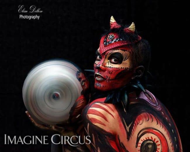 Body Paint Model, Performer, Ben, Imagine Circus, Photo by Elissa Dellosso