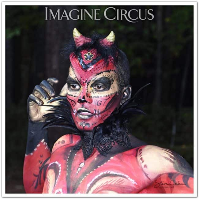 Body Paint Model, Performer, Ben, Imagine Circus, Photo by Steve Jahn