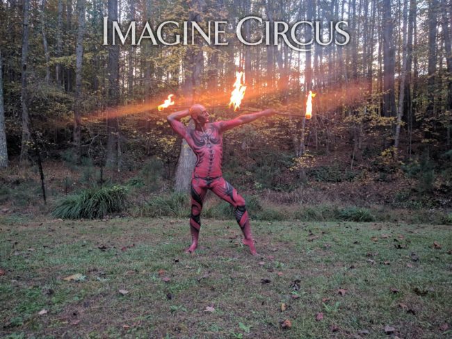 Fire Dancer, Fire Performer, Body paint Model, Brady, Imagine Circus