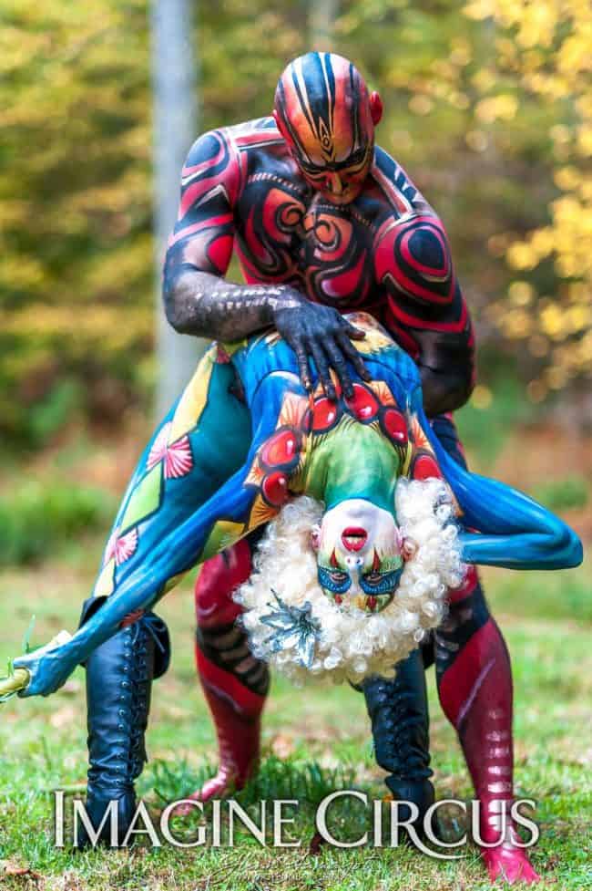 Body Paint Models, Performers, Brady & Liz, Imagine Circus, Photo by Glenn Tumanda Gamayot