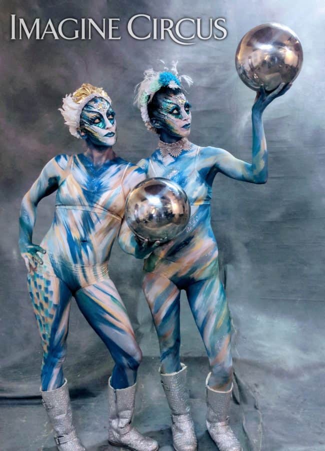 Body paint Models, Reflections, Performer, Katie & Kaci, Imagine Circus