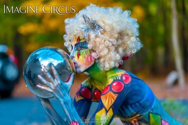 Body Paint Model, Performer, Liz, Reflective, Imagine Circus, Glennboi Photography