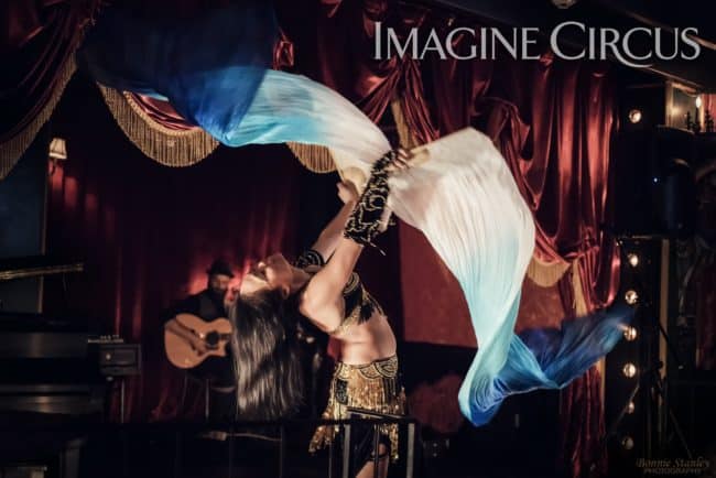 Asyia, Belly Dancer, Silk Fans, C Grace, Imagine Circus, Photo by Bonnie Stanley Photography