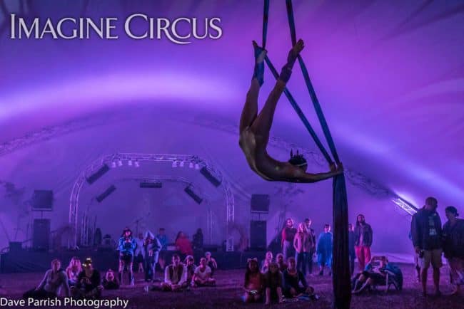 Kaci, Aerialist, Aerial Silks, Floyd Fest, Imagine Circus, Photo by Dave Parrish