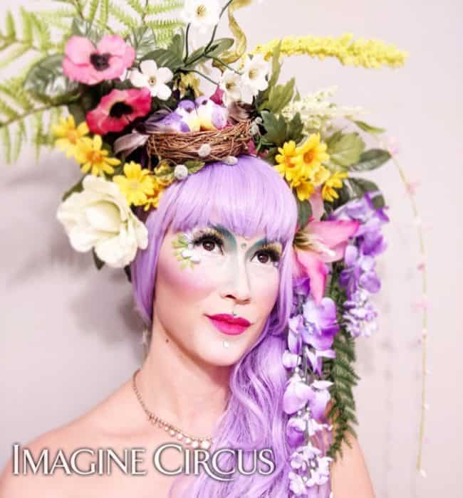 Floral Fairy, Stilt Walker, Secret Garden Theme, Imagine Circus, Performer, Mindy