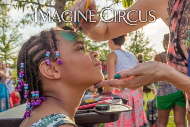 Molly, Face Painter, Imagine Circus, NCMA, Photo by Slater Mapp