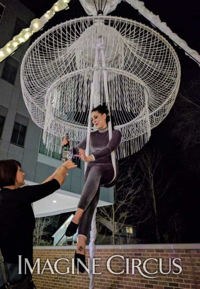 Aerial Chandelier, Aerial Bartender, Aerial Hammock, AC Hotel, Grand Opening, Liz, Imagine-Circus