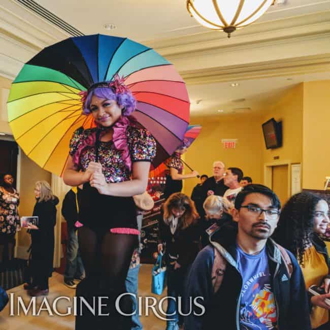 Stilt Walker, Parasol Dancer, TEDx UNC, Memorial Hall, Chapel Hill, Imagine Circus, Performer, Mari