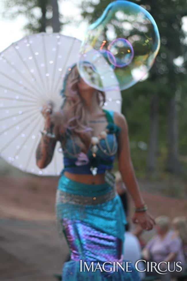 Mermaid Stilt Walker, Castle McCulloch, Performer, Azul, Imagine Circus