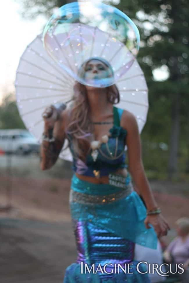 Mermaid Stilt Walker, Castle McCulloch, Performer, Azul, Imagine Circus