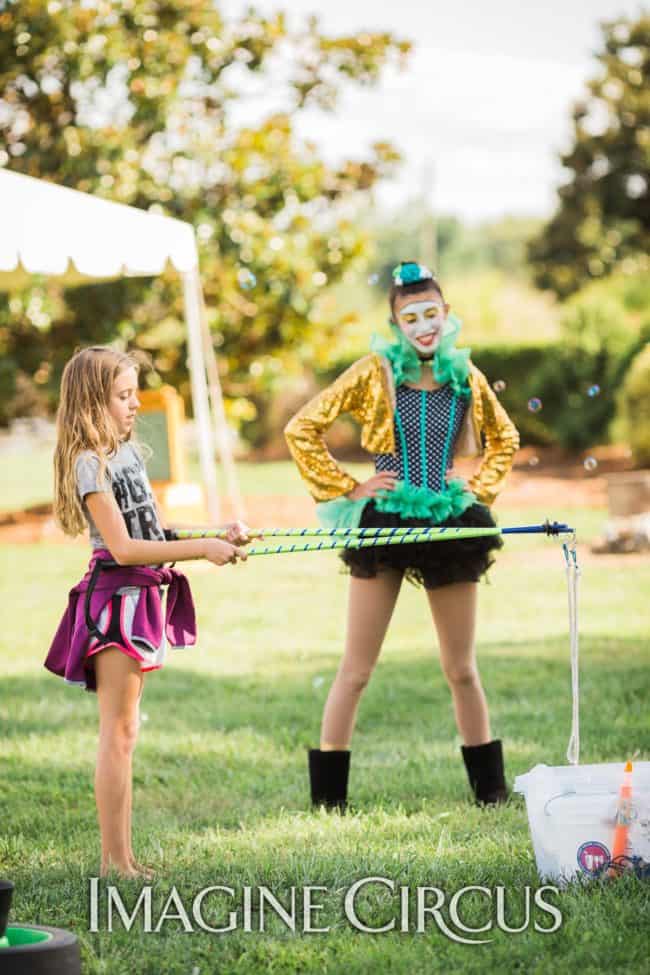 Bubble Artist, Giant Bubbles, Performer, Kaci, Imagine Circus, Photo by Becca's Pics