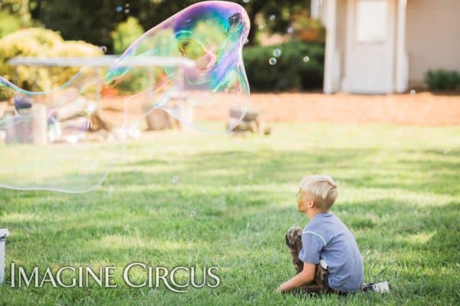 Giant Bubbles, Company Picnic, Imagine Circus, Photo by Becca's Pics