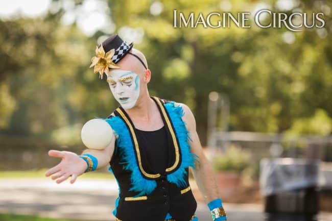 Juggler, Contact Juggling, Performer, Adam, Imagine Circus, Photo by Becca's Pics