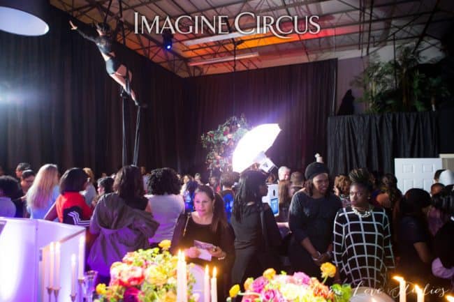 Aerial Dancer, Aerial Silks, Upscale Event, Performer, Kaci, Imagine Circus, Photo by Southern Love Studios