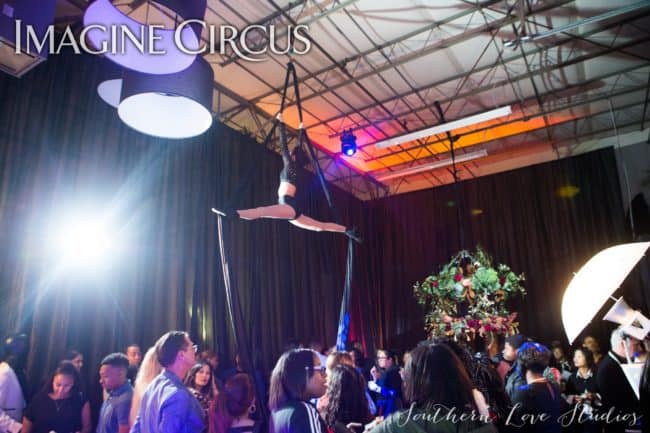 Aerial Dancer, Aerial Silks, Upscale Event, Performer, Kaci, Imagine Circus, Photo by Southern Love Studios