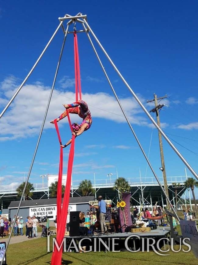 Aerial Dancer, Performer, Liz, Imagine Circus, Hippie Fest, Myrtle Beach, South Carolina