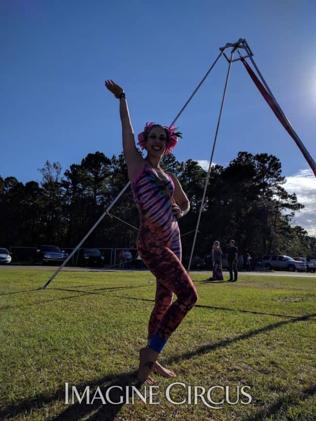 Aerial Dancer, Performer, Liz, Imagine Circus, Hippie Fest, Myrtle Beach, South Carolina