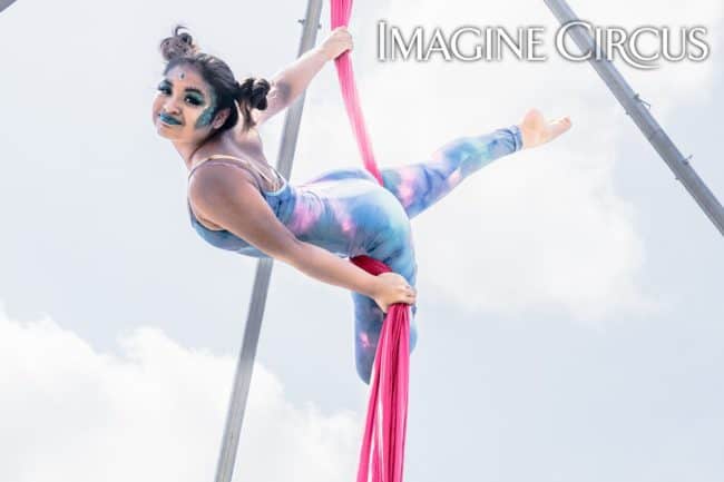 Aerial Performer, Aerial Dancer, Aerial Silks, Imagine Circus, Performer, Mar, Photo by Slater Mapp