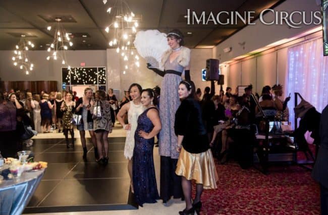 Stilt Walker, Gatsby Gala, Upscale Entertainment, Imagine Circus, Performer, Kaci