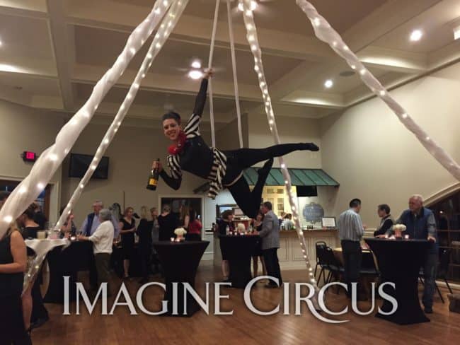 Aerial Bartender, LED Aerial Rig, Aerialist, Imagine Circus, Performer, Liz