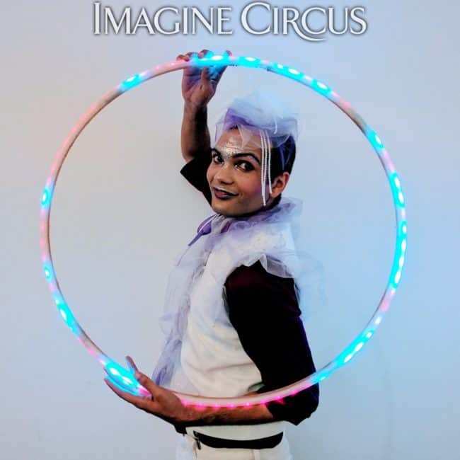 LED Hoop Dancer, Upscale Event, Imagine Circus, Performer, Ben, Richmond, VA