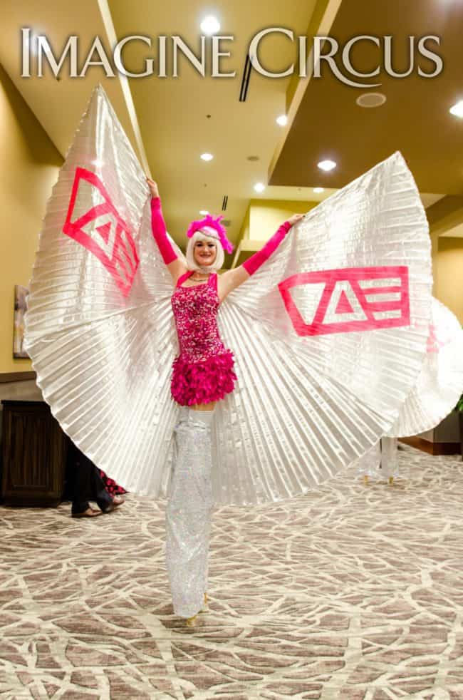 Stilt Walkers, Show Girls, Winged Dancers, VAE Gala, Imagine Circus, Performer, Azul, Rachel Berber Photography