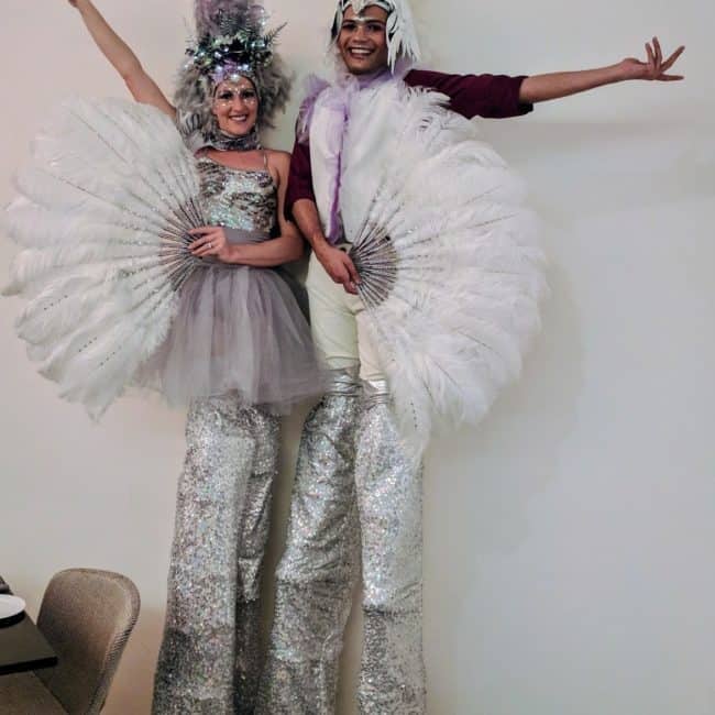 Stilt Walkers, Upscale Event, Imagine Circus Performers, Katie, Ben, Richmond, VA