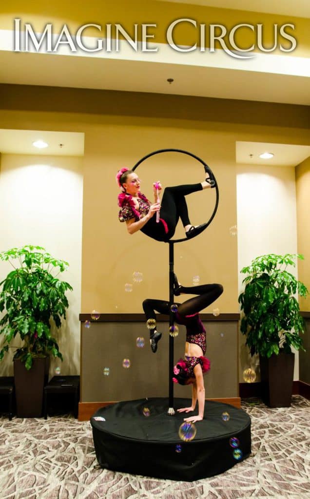 Upscale Entertainment, Aerial Hoop, Aerialist, Acrobat, VAE Gala, Raleigh, NC, Imagine Circus, Performers, Katie, Kaci, Rachel Berbec Photography