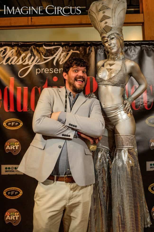 Silver Stilt Walker, Winged Dancer, Performer, Classy Art, Imagine Circus, Adrenaline, Photo by the Nixons Photography