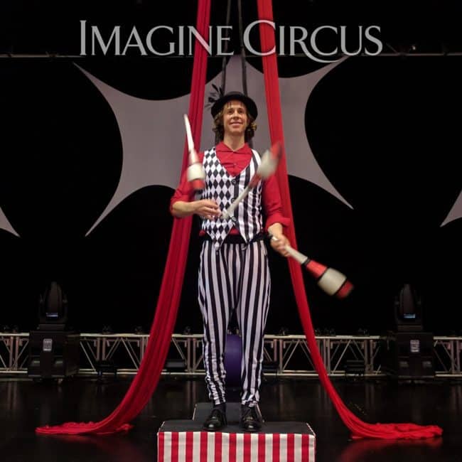 Tain, Juggler, Imagine Circus Performer, Time with Tain Show