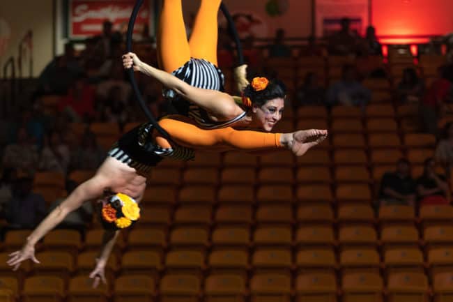 Aerial Dance Duo Lyra_Imagine Circus_Campbell University_Katie_Liz_Photo by Slater Aerial Dance Duo Lyra, Imagine Circus, Campbell University, Katie, Liz, Photo by Slater Mapp