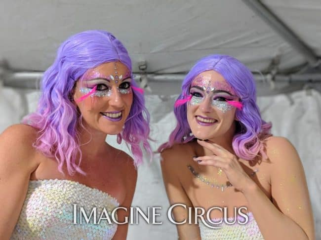 Jellyfish Stilt Walkers, Katie, Kaylan, Imagine Circus, Paradise Island, Bahamas