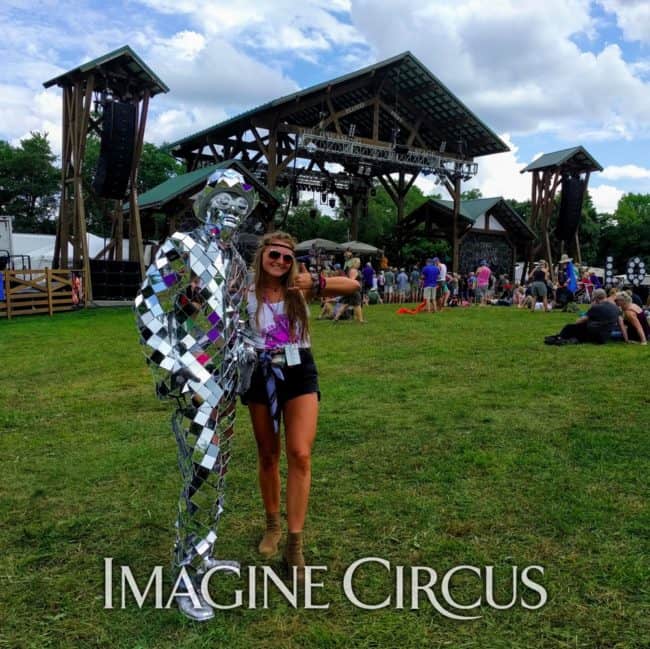 Mirror Man, Living Statue, Floyd Fest, Music Festival, Imagine Circus