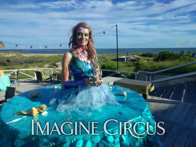 Strolling Table, Mermaid, Imagine Circus, Performer, Lauren, Shoals Club